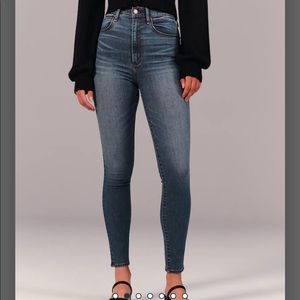 Abercrombie ultrahigh rise super skinny ankle jean